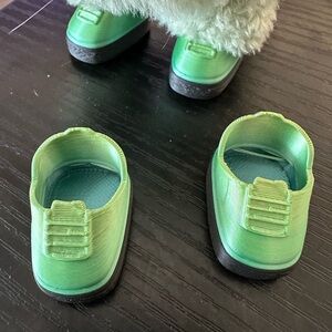 Labubu 3D printed metallic Green shoes - 1 pair​